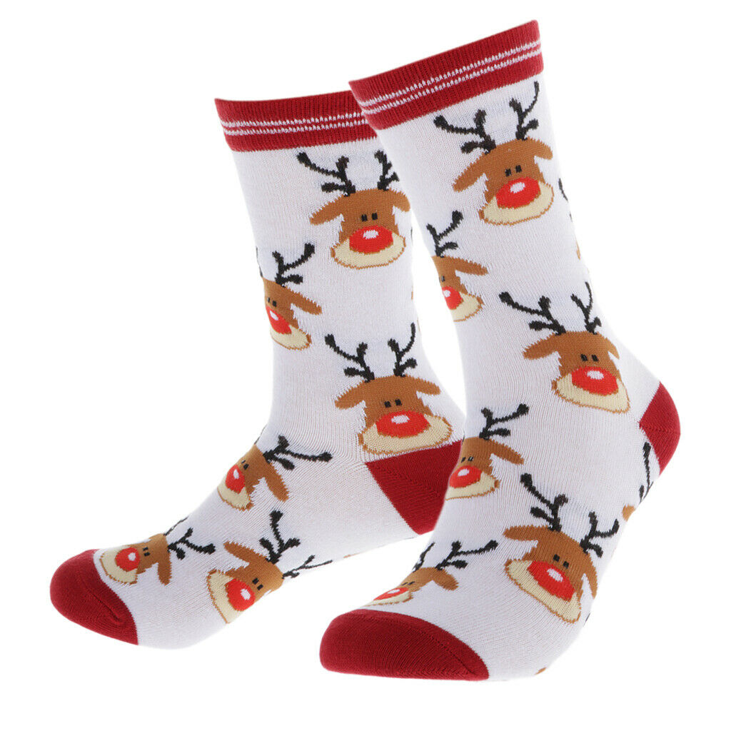 5pair/Set Christmas Socks Funny Birthday Gift Novelty Cartoon Xmas Designs