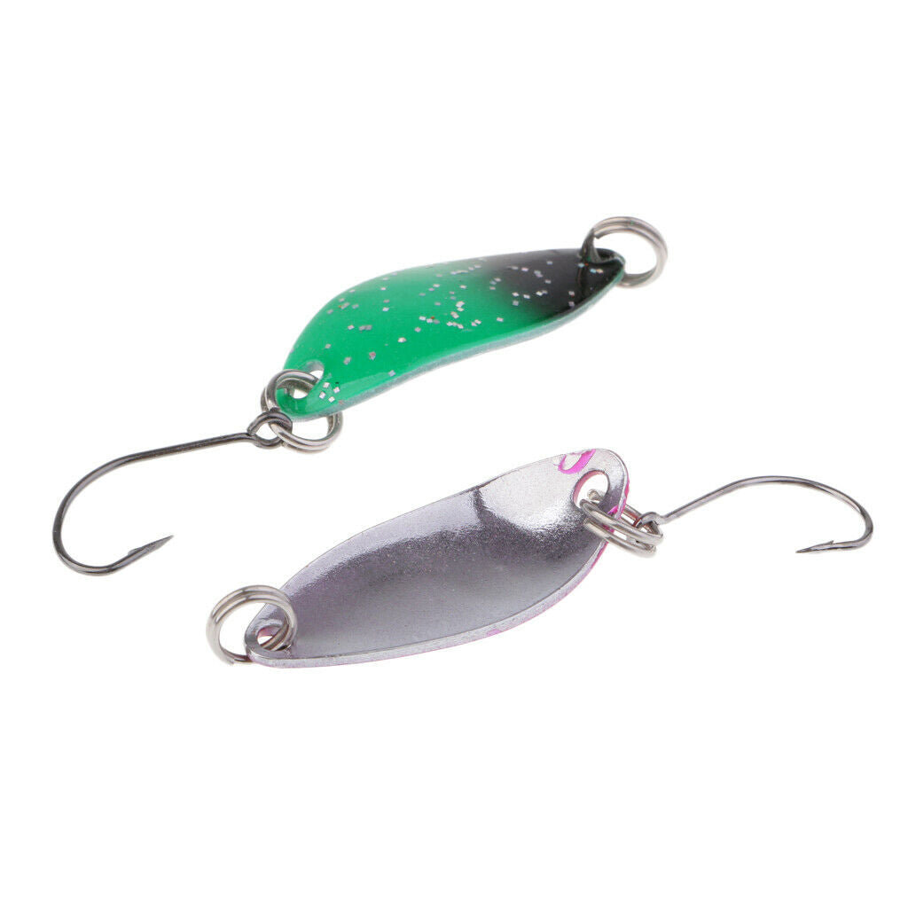 9Pcs Fishing Colorful Spoon Lures 3g Single Hook Metal Baits High Reflective