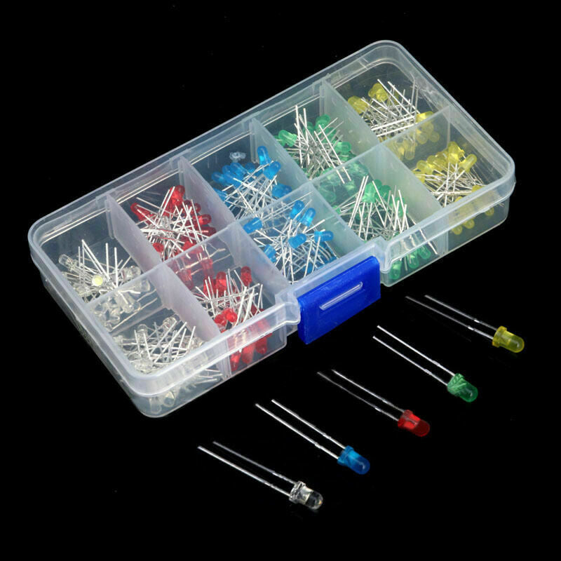 200pcs LED Lights Emitting Diodes Lamp Parts 3mm For Electronics DIY