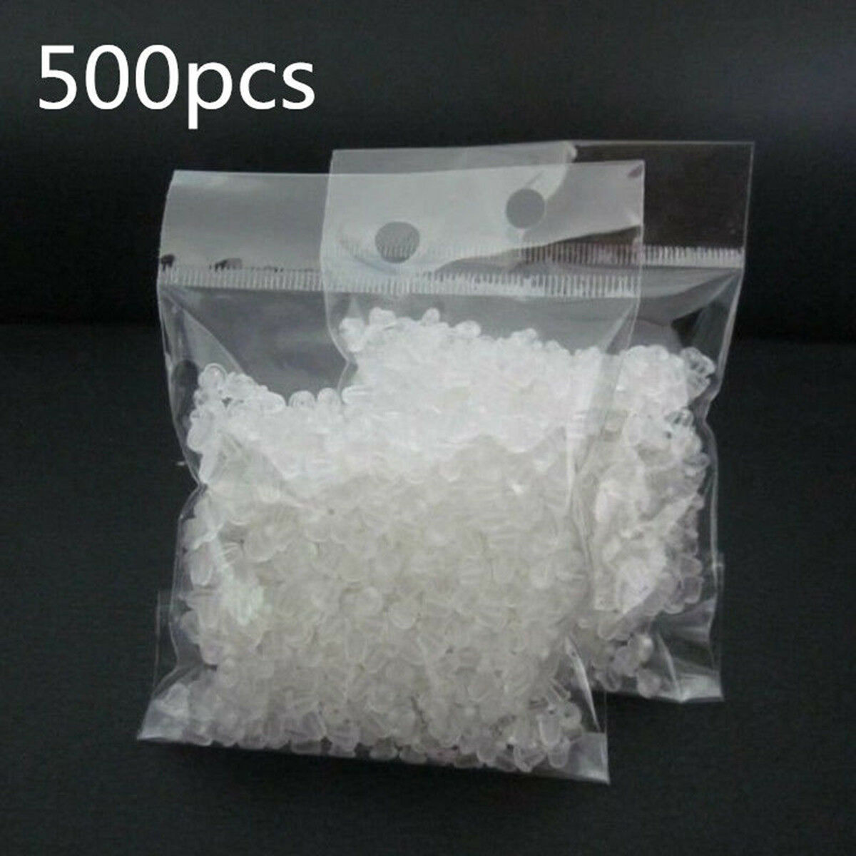 500PCS Silicone Earring Back Plugs Stoppers Ear Post Nuts 4MM Jewelry Findings