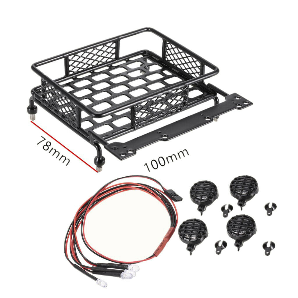 Luggage rack with LED lights accessories for 1/10 HPI CC01 AXIAL SCX10