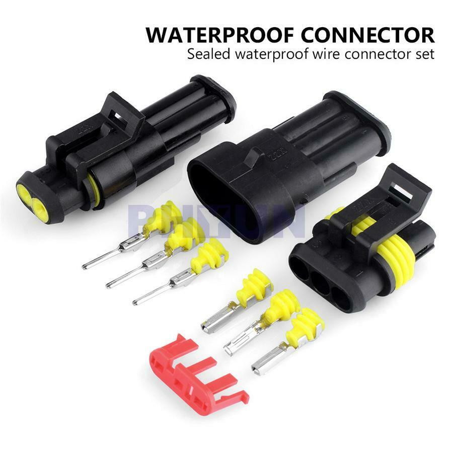 708x 43Set 1-6 Pin Way Car Sealed Waterproof Electrical Wire Connector Plug Kit