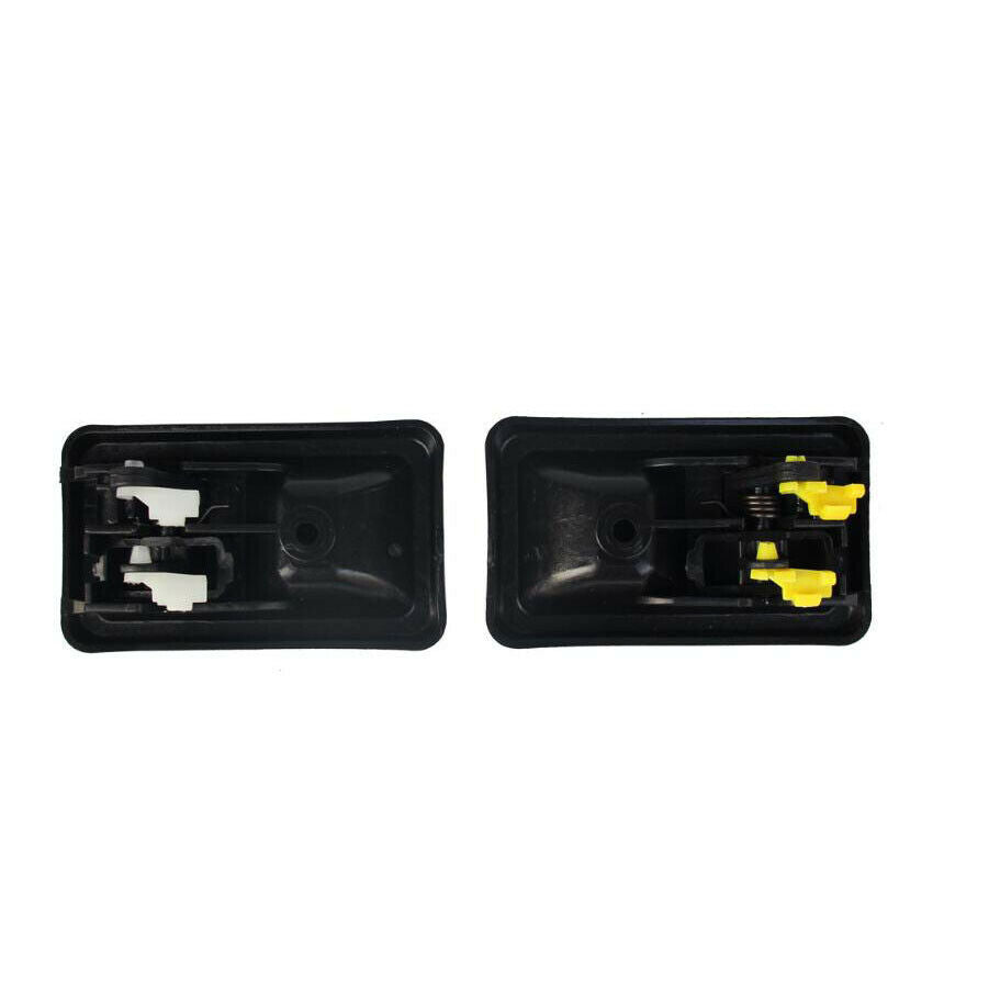 Black Inside Door Latch Handles Pair For Jeep Wrangler 87-04 W/ Rod Clips Newest