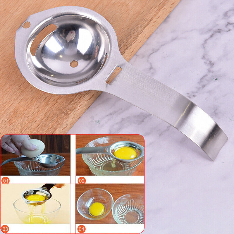 Egg Yolk White Separator Stainless Steel Divider Kitchen Gadgets Cooking Too Lt