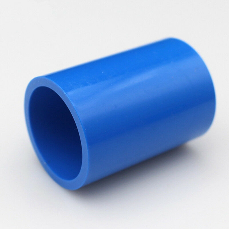 5PCS Pipe Connector Straight Design PVC Adapters Blue 40MM Inner Dia Tube Joiner