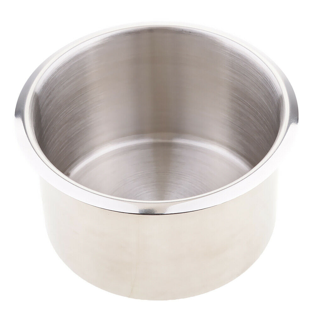 3xSILVER BOAT RV RECESSED WINE BOTTLE CUP DRINK HOLDERS FOR CAR, STAINLESS STEEL