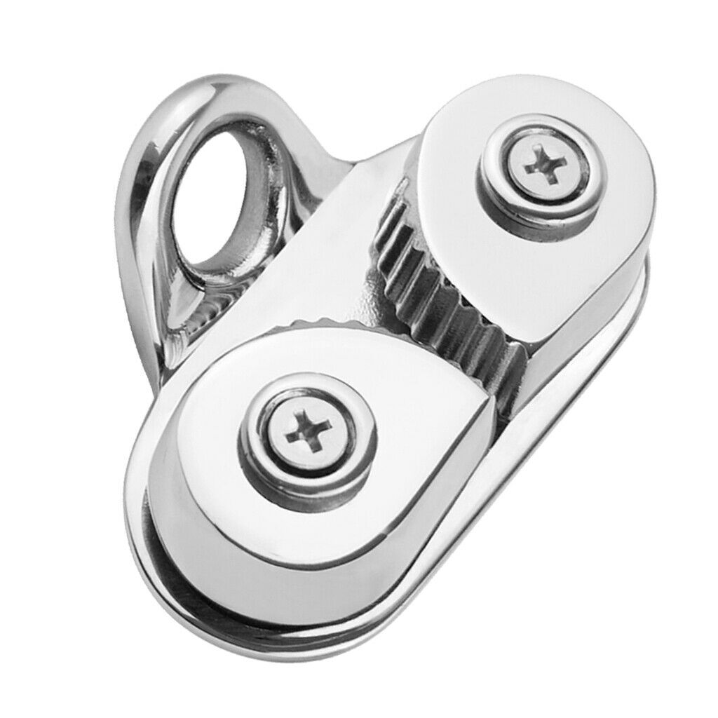 Durable 316Ss Sailboat Cam Cleat w/ Leading Ring Cleat for 3-15mm Line Rope
