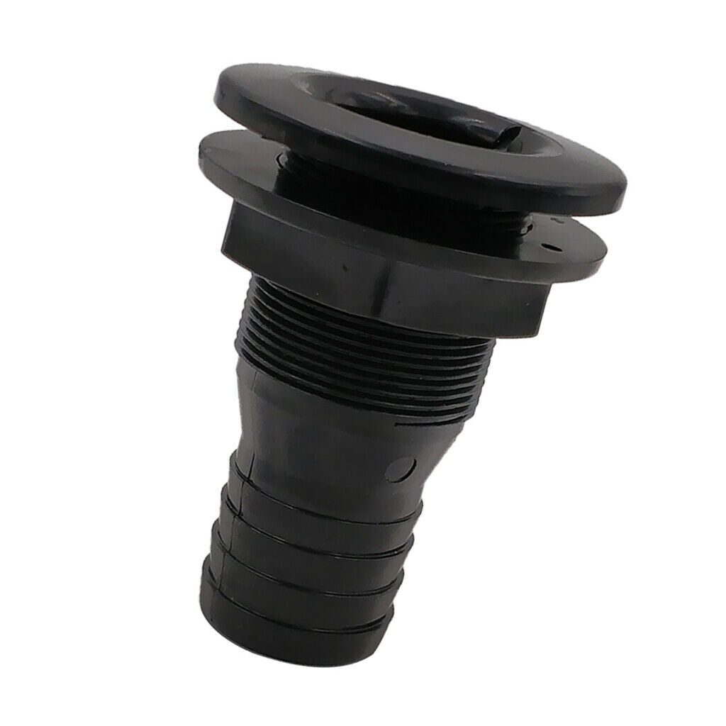 Marine 1.5 Inch Plastic Covered Thru-Hull Bilge Pump Hose Fitting For Boats