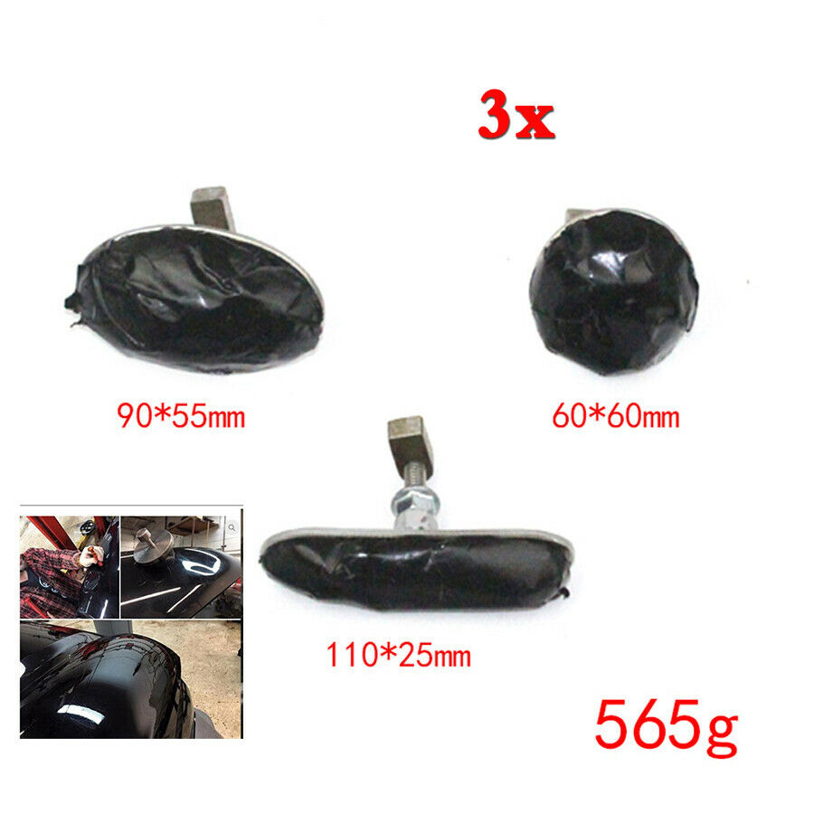 3x Car Body Bumper Dent Repair Tool Zinc alloy Glue Puller Tabs Cold Glue Boxed