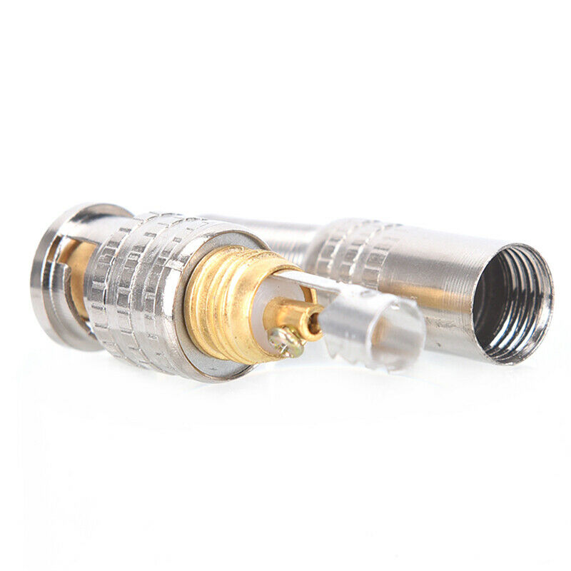 10x BNC Q9 Male Plug for RG59 Coaxial Cable CCTV Copper Solderless  Co TdJCA Xz