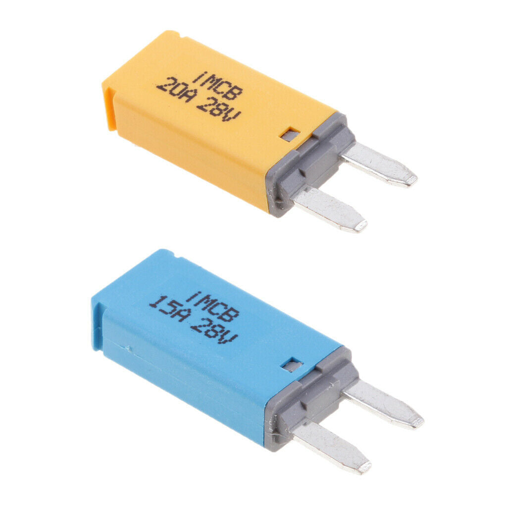 2pcs 15A+20A ATM Mini Blade Fuse Color Coded Car Boat Electrical Protection