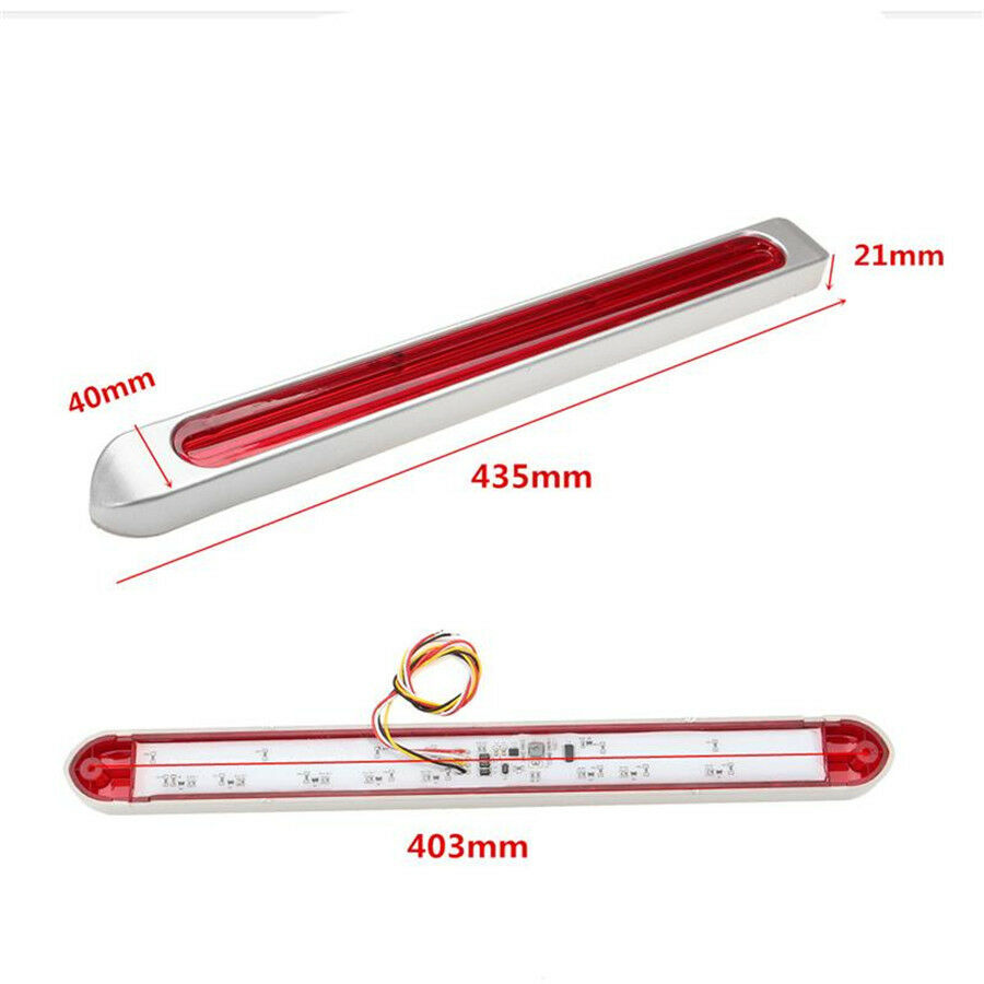 17" Dual Color 47 LED Flowing Turn Light Car Brake Light Bar Tail Warning Light