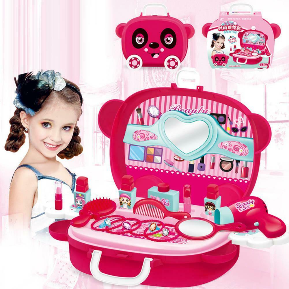 Kids Make Up Pretend Play Set Girls Simulation Face Beauty Cosmetic Toys @