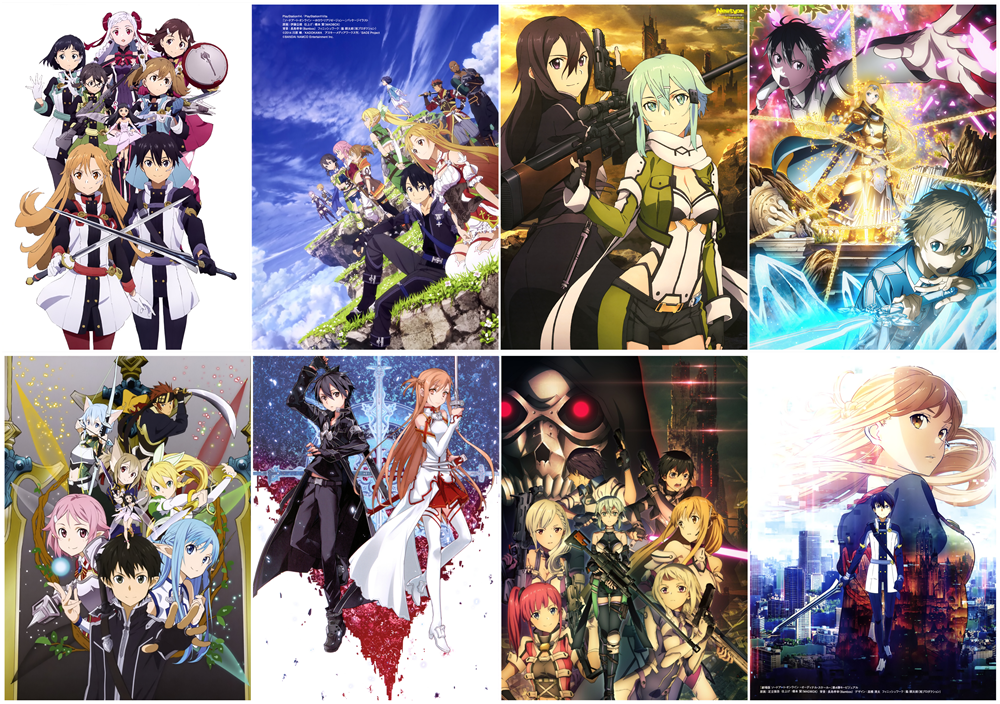 Sword Art Online Polypropylene A3 8 pieces Posters wall poster PPP024