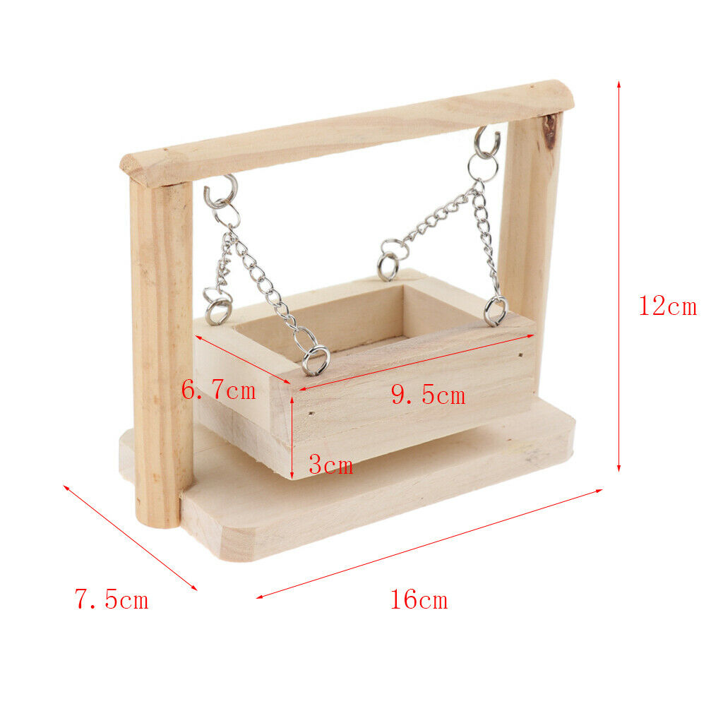 Wooden Platform Hamster Swing for Mouse Chinchilla Gerbil Hamster Kits for Small