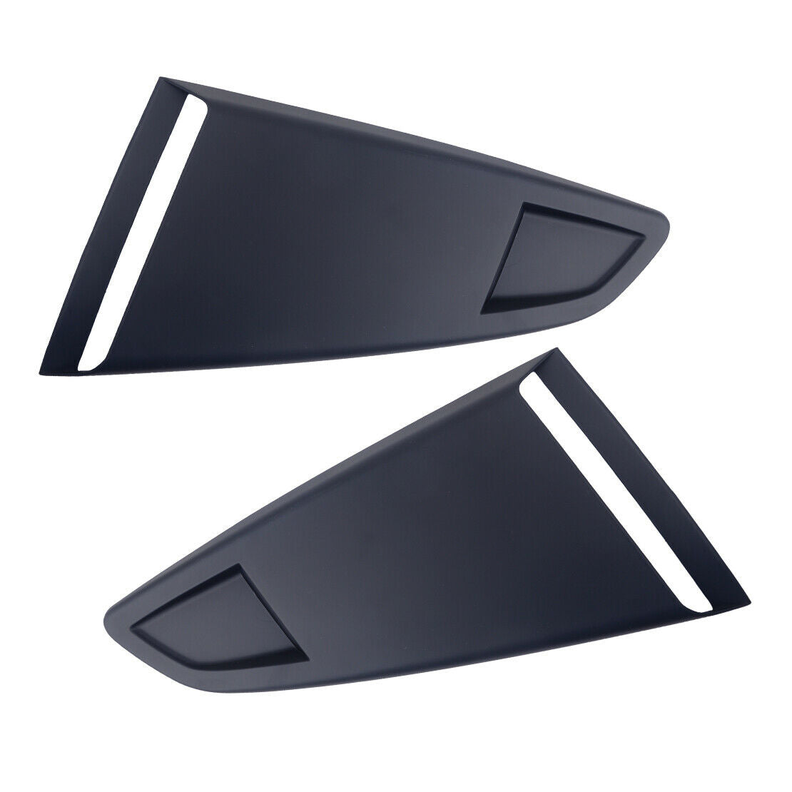 Left & Right Window Rear Louver Vent Cover Fit for Ford Mustang 2015-18 Black as