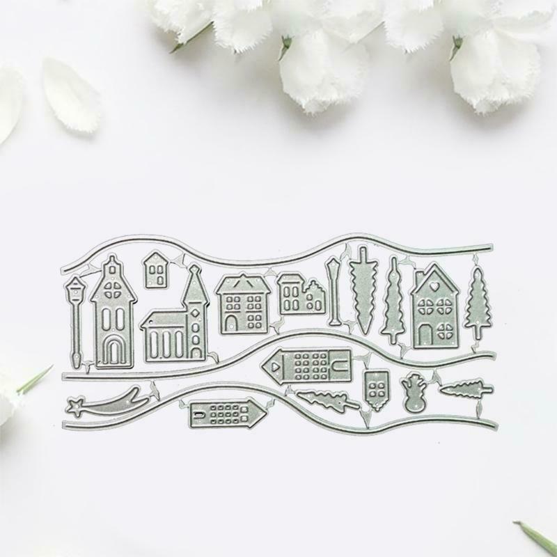 House Metal Cutting Dies Stencil DIY Scrapbooking Album Paper Card Template Mold