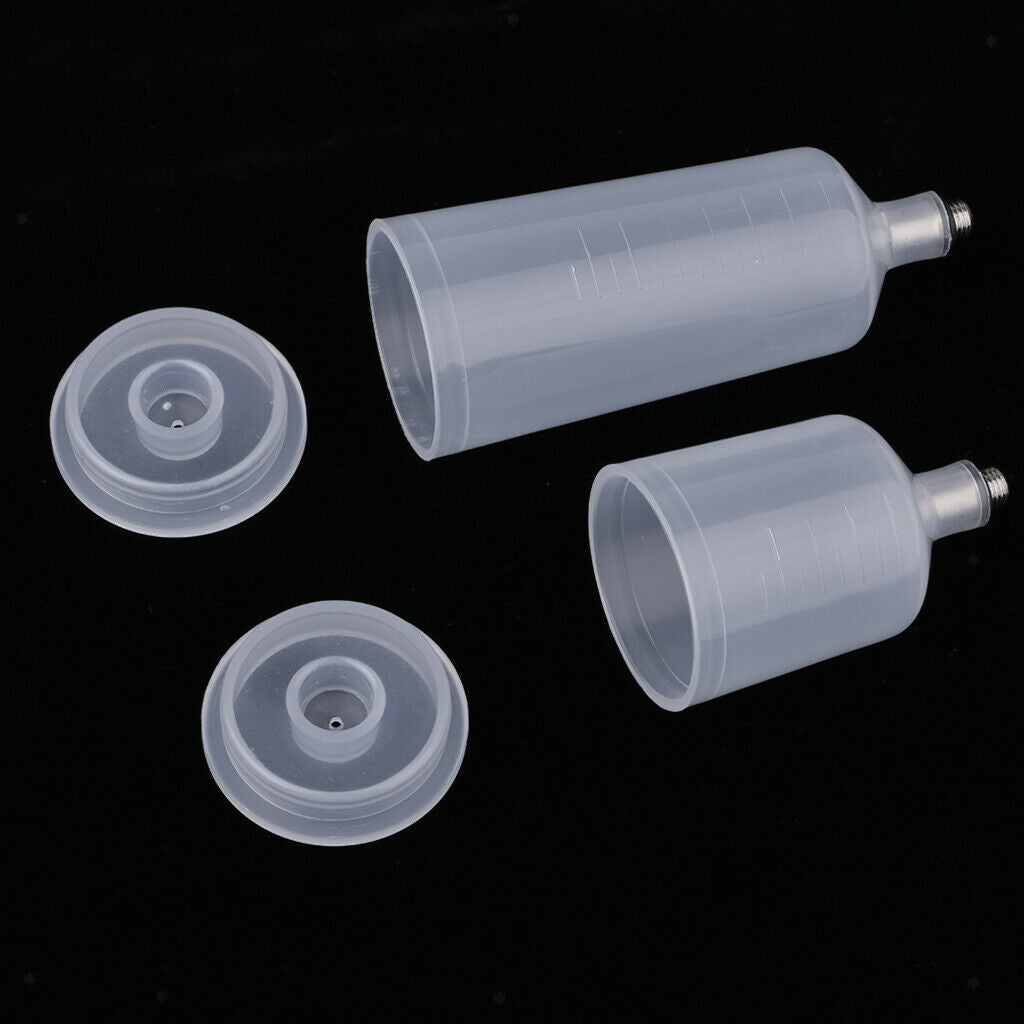 36.8ml & 20.3ml Plastic Paint Cup Pot For Gravity Manual Spray Work Airbrush