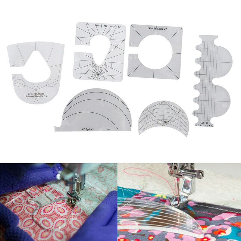 6Pcs Acrylic Ruler For Sewing Patchwork Quilting Yardstick DIY Motion Sew To_AU