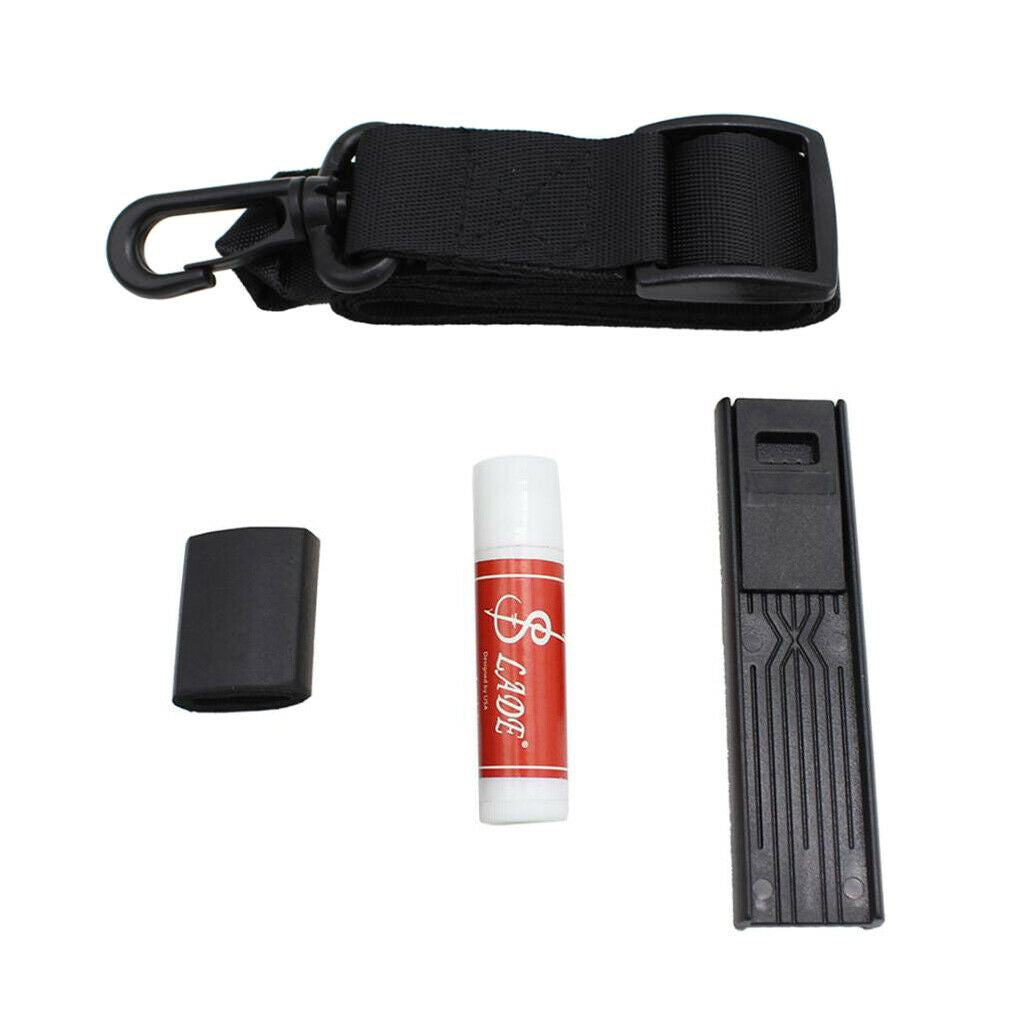 4 in 1 Flute Sax Accessory Set Cork Grease Neck Strap Thumb Pads
