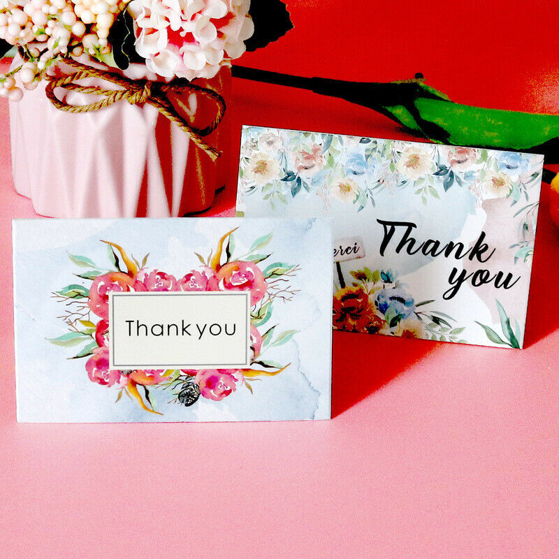 30 Pcs Flowers Thank You Card Praise Labels Holiday Greeting Card Message.l8