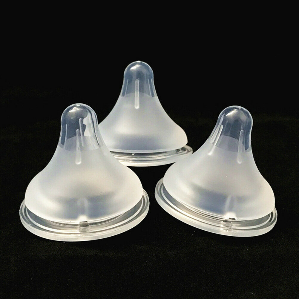 Baby Infant Kids Teether Silicone Wide Mouth Milk Feeding Bottle Pacifier @