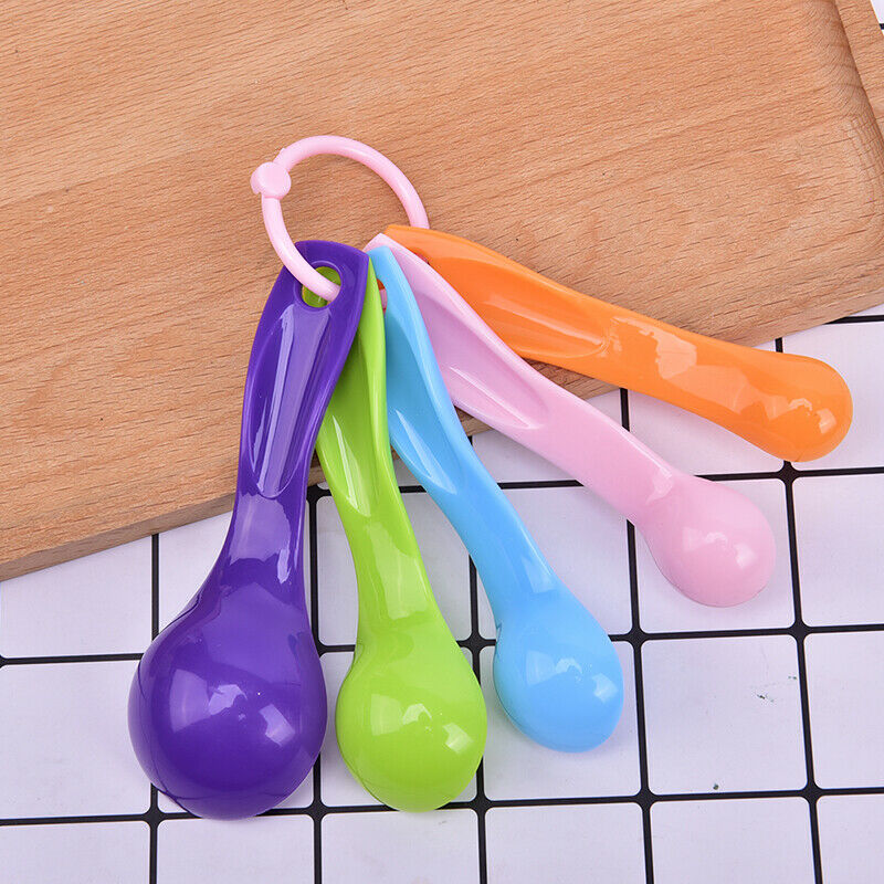 5pcs/set Measuring Spoons Colorful Plastic Sugar Cake Baking Sp..l8