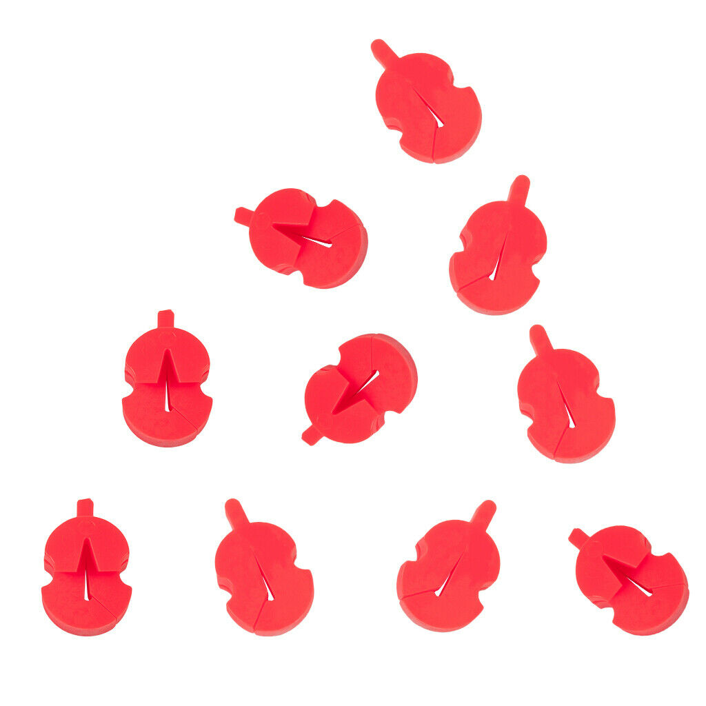 10pcs Violin Mute Silencer for Trumpet Players Beginners Students Practice, Red
