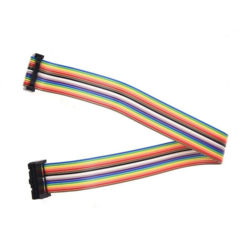 2.54mm Pitch 16 Pin Female to Female IDC Connector Rainbow Color Ribbon Flat CV6