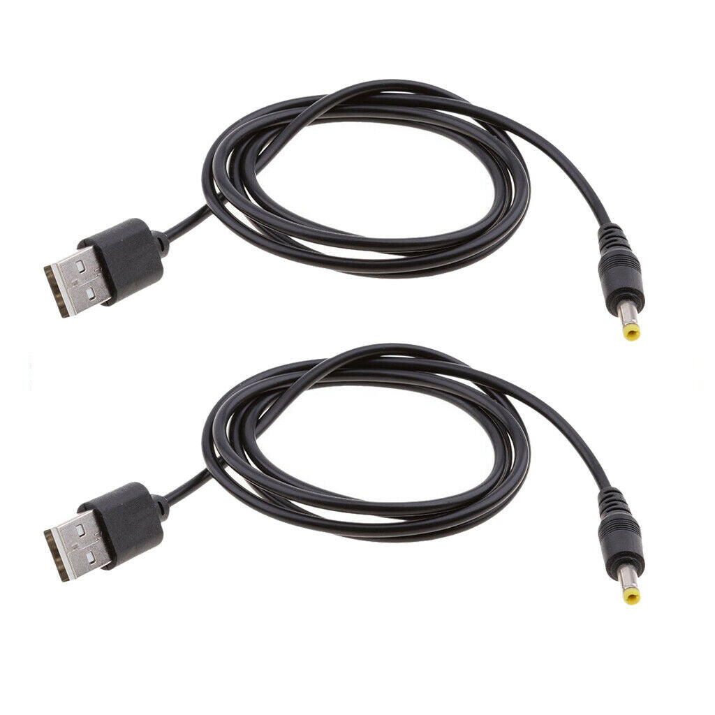 2x USB-A to 4.0mm Barrel   Male DC 5V Power Charger Plug Adapter Cable
