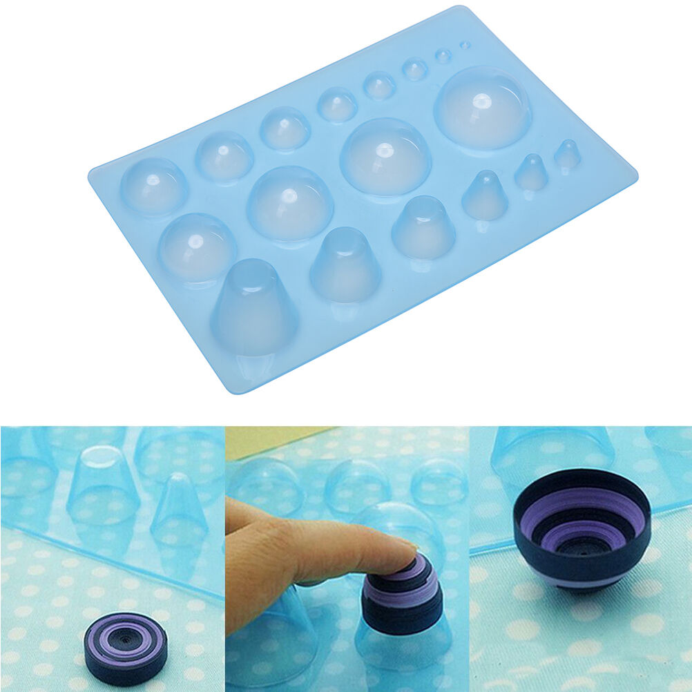 1Pc Plastic Paper Quilling Mould Half Ball Domes DIY Paper Craft Tool 13*2.l8