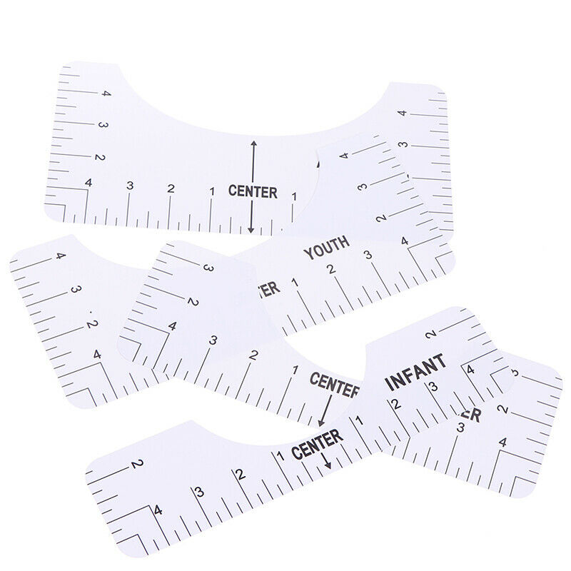 4Pc T-Shirt Ruler Guide -Vinyl T-Shirt Alignment Tool - Designs on T-shi.l8
