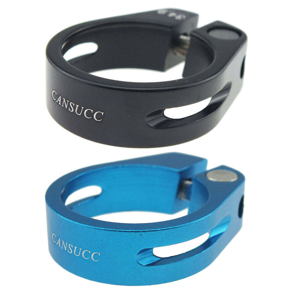 2 Pack Ultra-Light Bicycle Seatpost Clamp 34.9mm Seat Clamp Seat Post Clamp