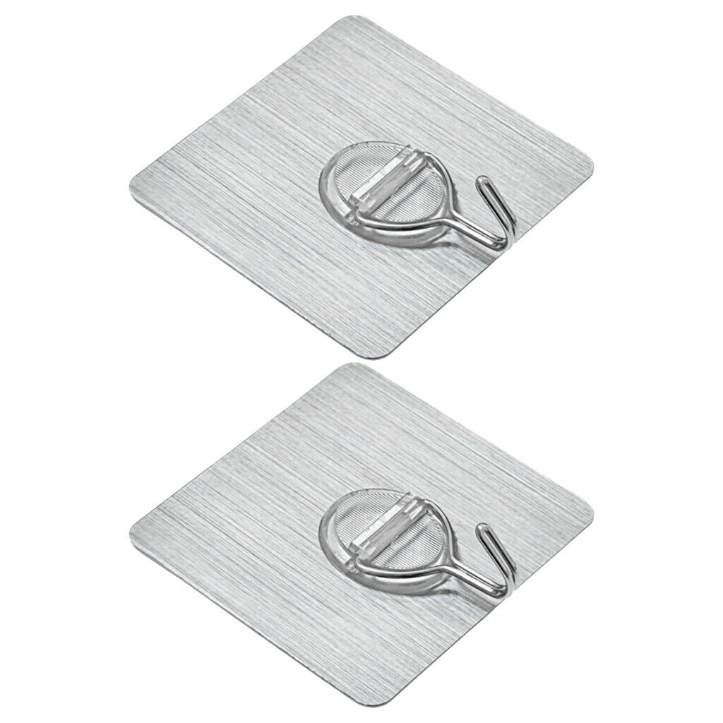 2 Pieces Wall Hooks Adhesive Hanger For Organized Wall Home House Office