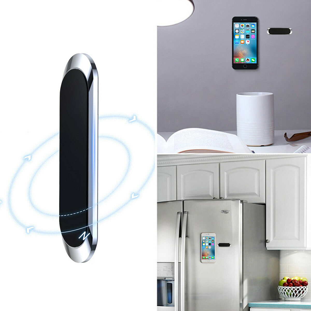 1×Universal Strip Shape Magnetic Adsorption Phone Holder Stand For Desk Home Car