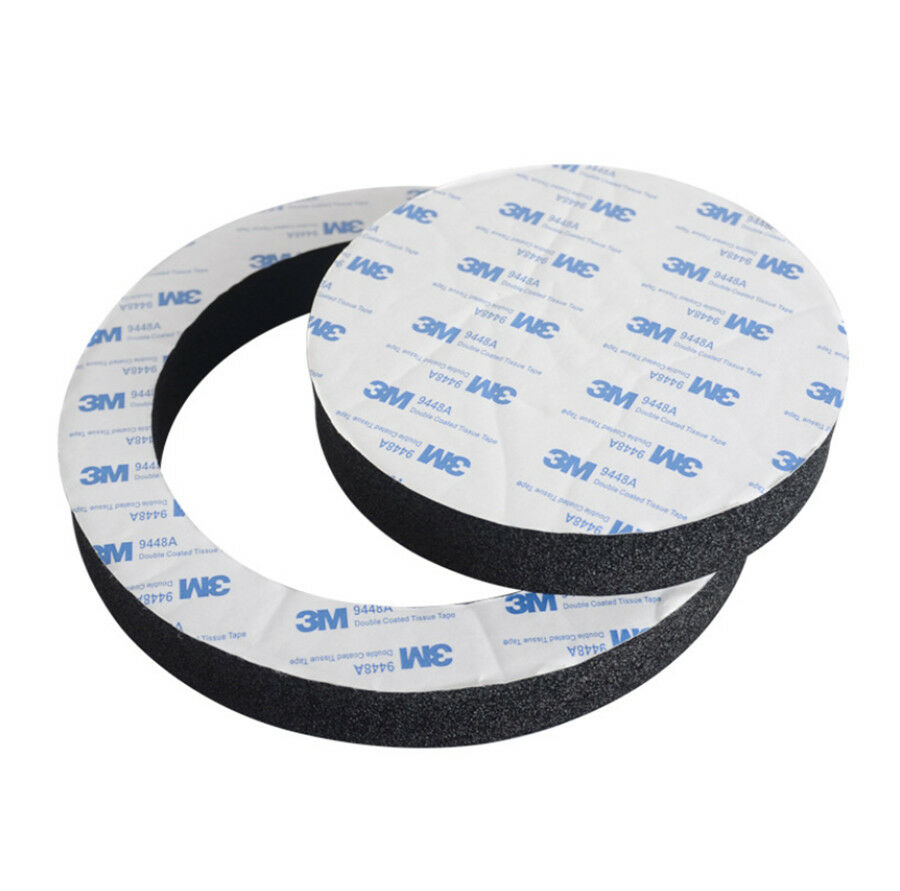 4 Pc 6.5'' Black Insulation  Rubber Foam Ring Self-adhesive For Car Door Speaker