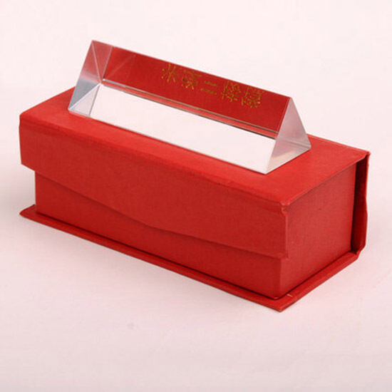 10cm 4" Optical Glass Triple Triangular Prism Physics Teaching Light Spectrum