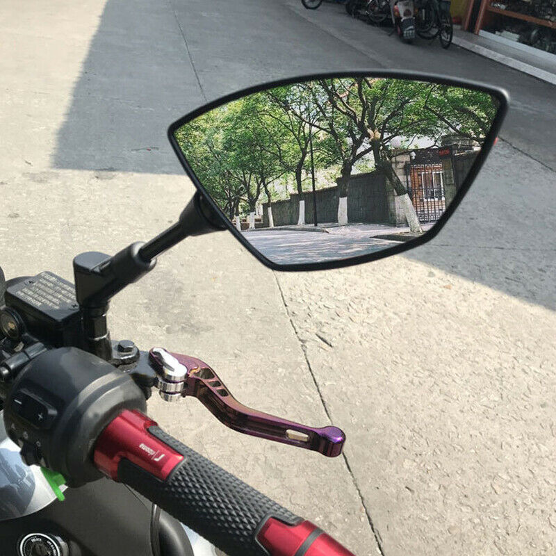 Universal Motorcycle Scooter Rotatable Big Vision Rearview Mirrors w/ Mountings