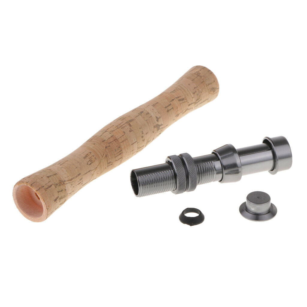 2Pc Composite Cork   Fishing Rod Handle Grip & Reel Seat for Rod Building