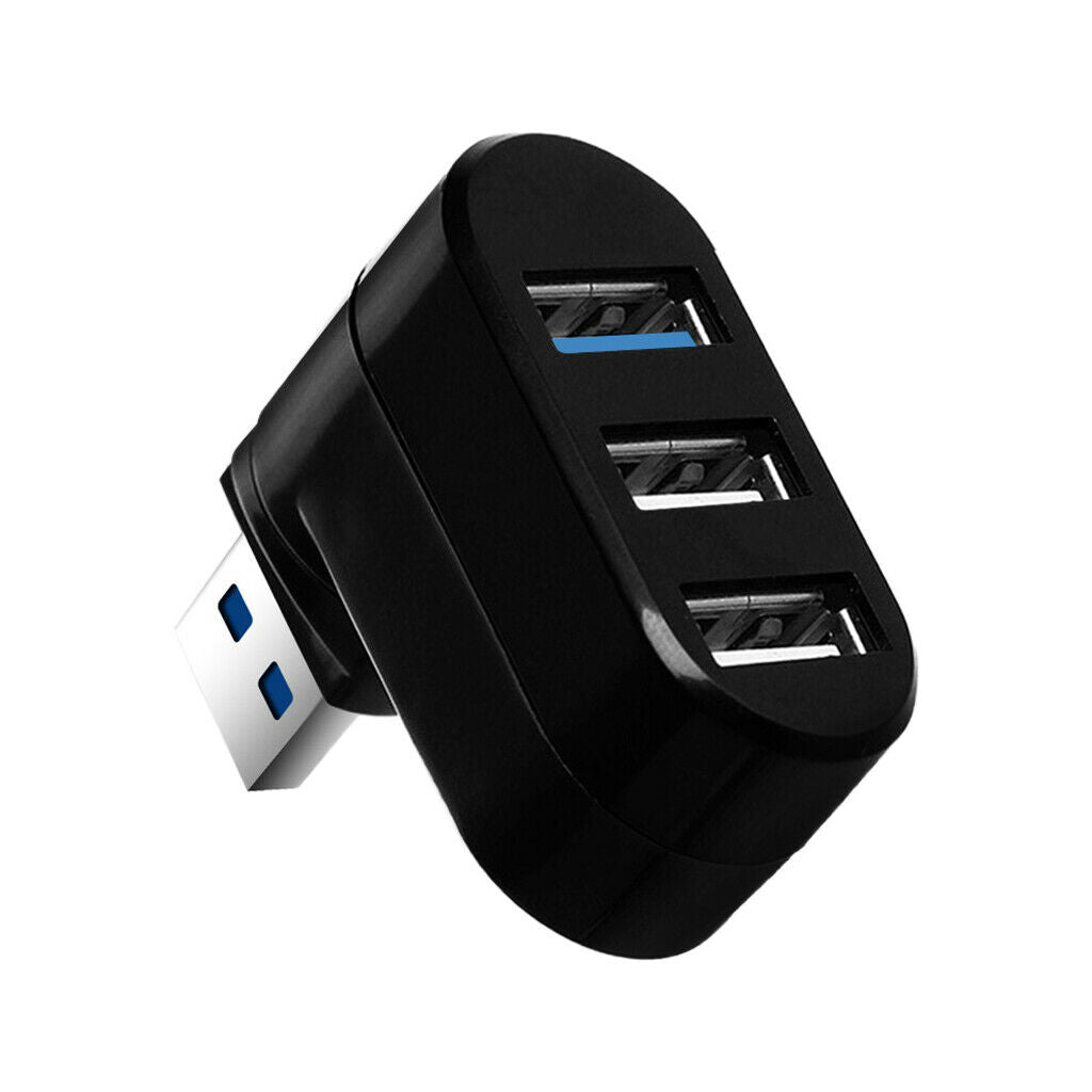 3Ports USB 3.0 USB 2.0 HUB USB Hub Splitter For Air Pro Laptop PC Black