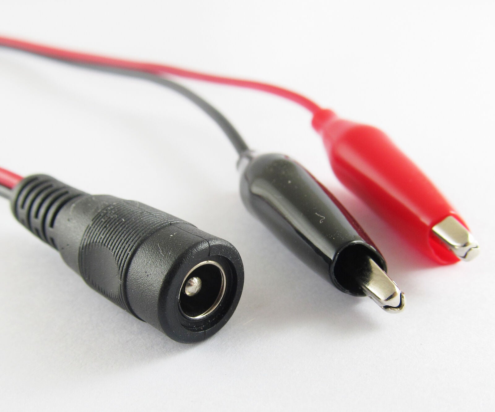 10set Medium Alligator Clip to 2.1x5.5mm DC Jack Female DC Power Cable 30cm/1FT