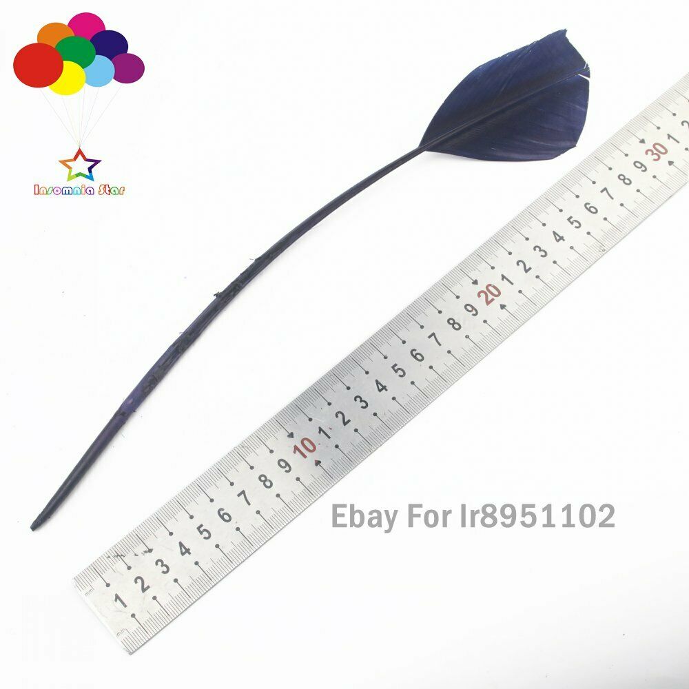 Navy 100 pcs 28-35cm turkey wing feathers 11-14inch Plume making Carnival Decor
