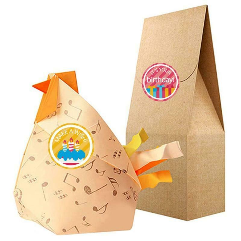 500 Pcs/roll Creative Happy Birthday Stickers Labels Ideal for Small Business