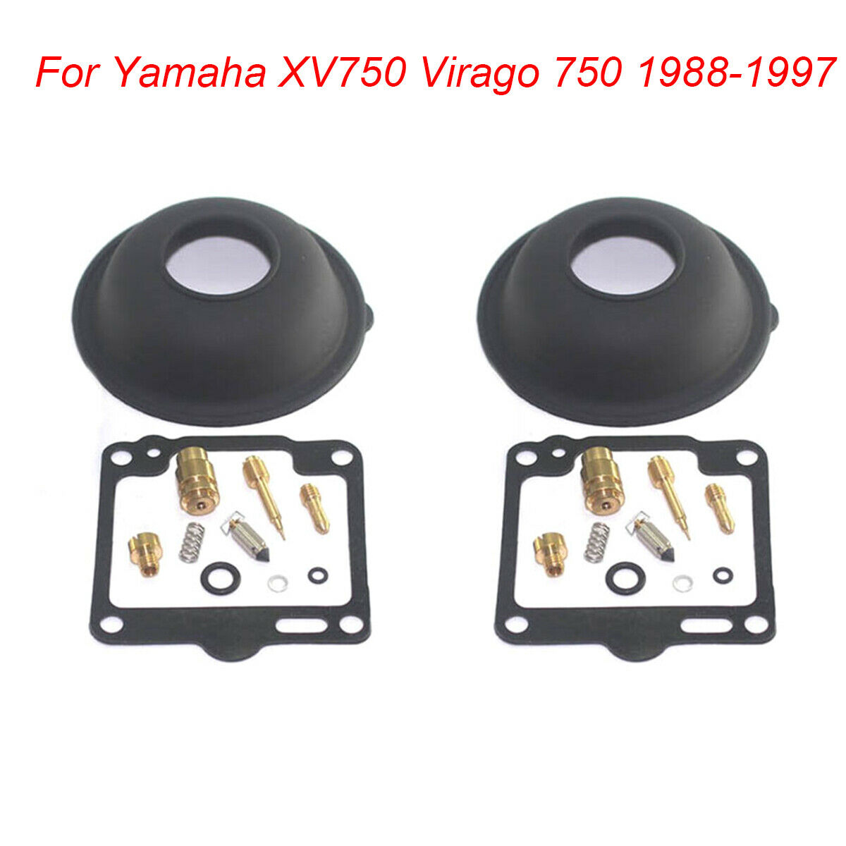 2 Sets of Carburetor Repair Kit Plunger Diaphragm For Yamaha XV750 Virago 750