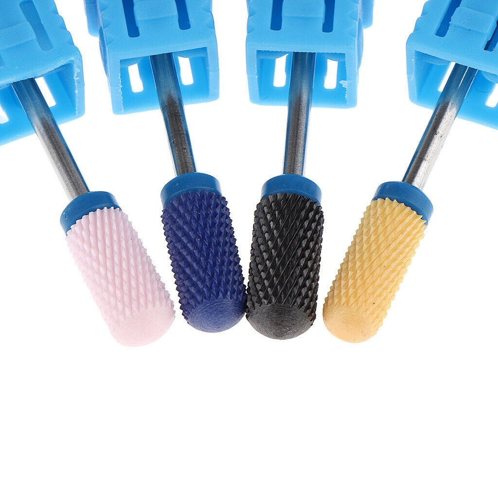 4 Units Nail Lathe Burs Professional Fine Ceramic Cleaning Brush