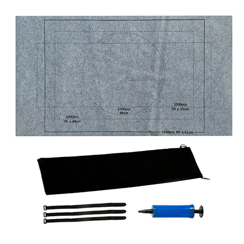 Jigsaw Puzzle Play Mat Saver Up to 1500 Pieces Puzzles Game Storage Bag Gray