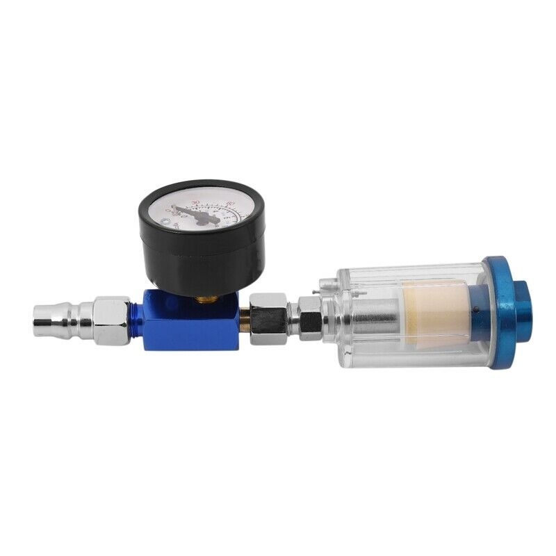 1/4 Scratch Air Pressure Regulator Gauge Spray Tool & In-Line Water Trap FilteD3