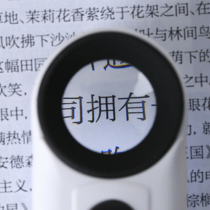 New 40X Magnifying Magnifier Glass Jeweler Eye Jewelry Loupe Loop +2LED Lights