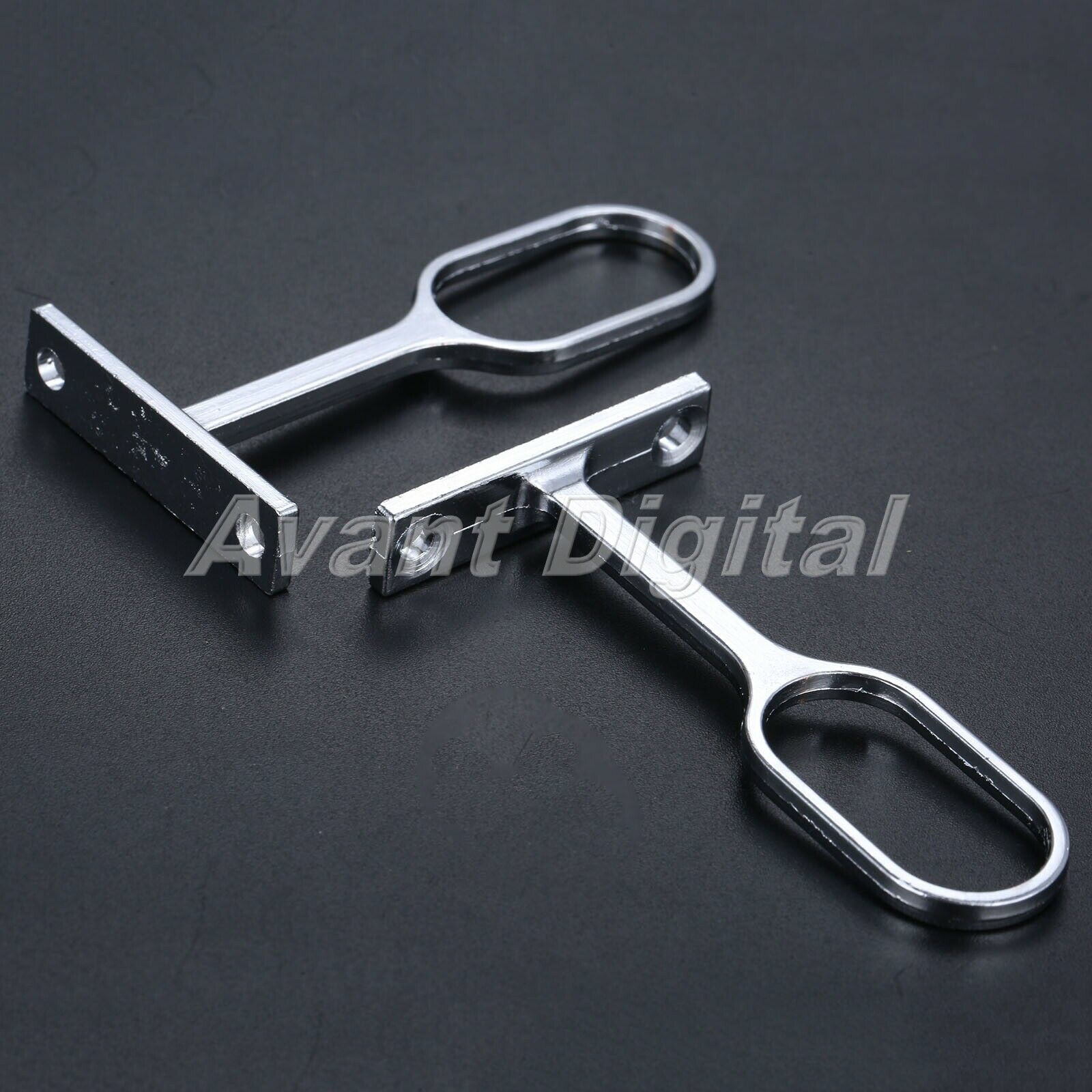 16mm Tube Dia Wardrobe Rod Rail End Alloy Bathroom Towel Brackets Support Set