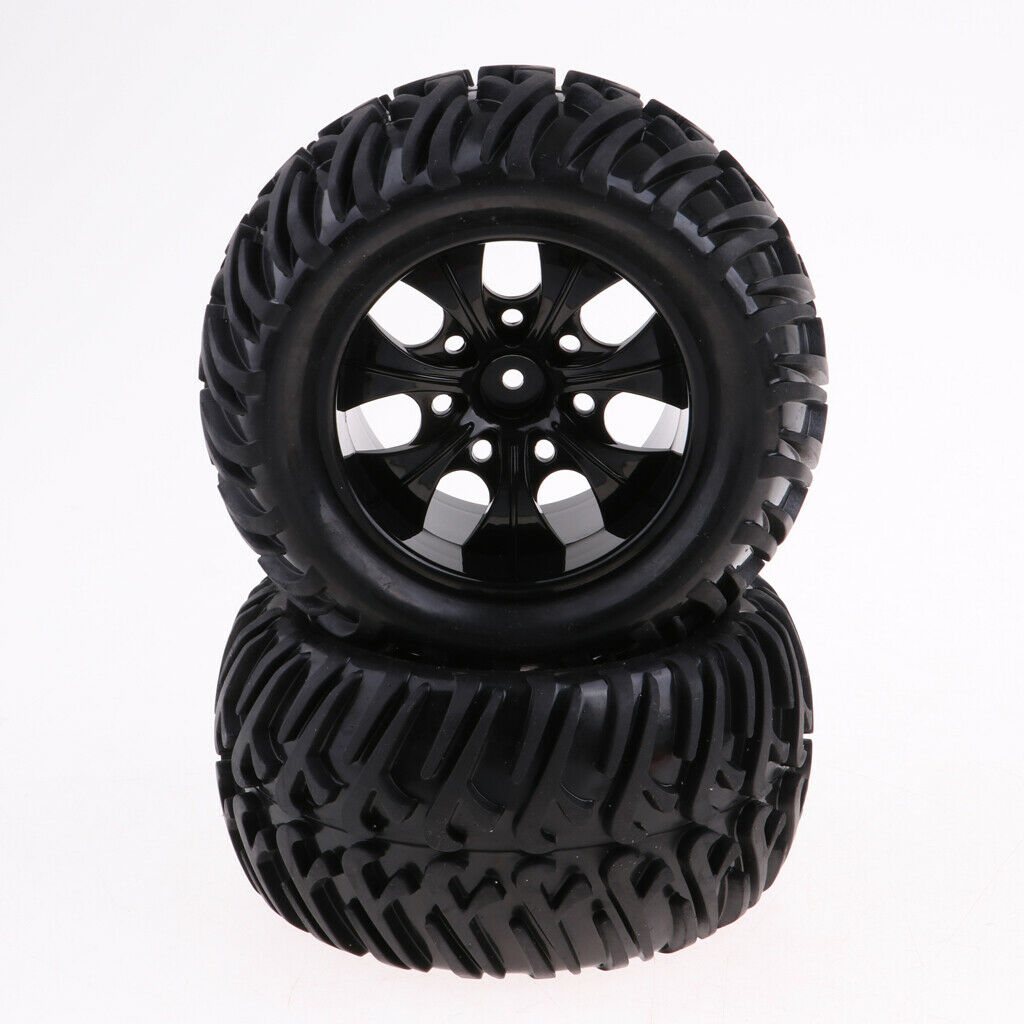 4 Piece of 125mm Rubber Tire Tyres with Wheels for HQ727 1/10 Short Course Truck